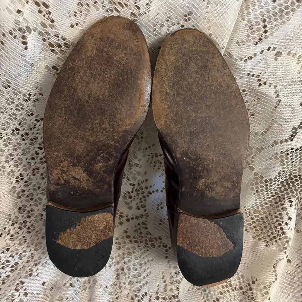 Mario Bruni Men's US 8.5 Brown Leather Oxfords Shoes